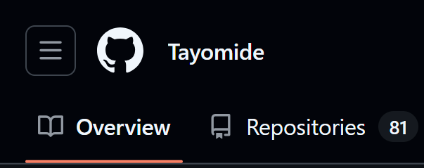 Number of repos on Tayomide