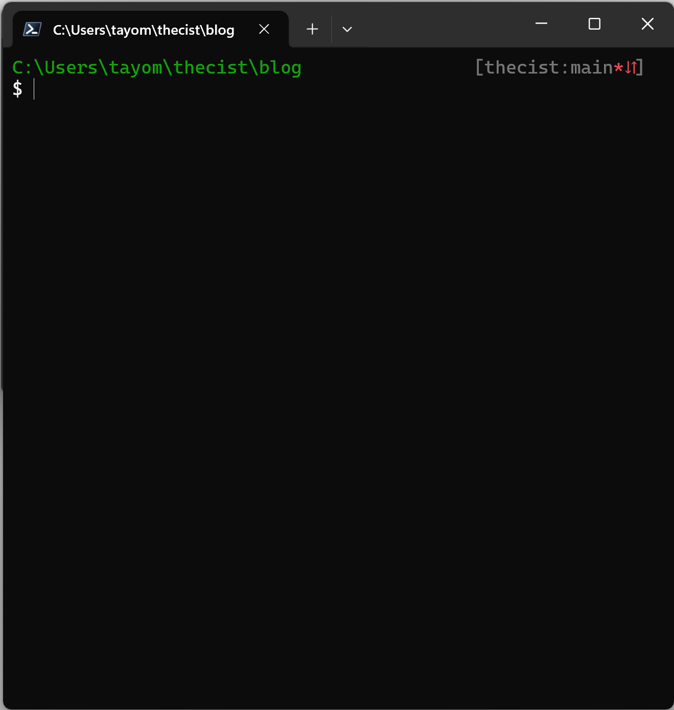 Powershell's terminal layout 2
